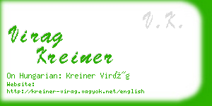 virag kreiner business card